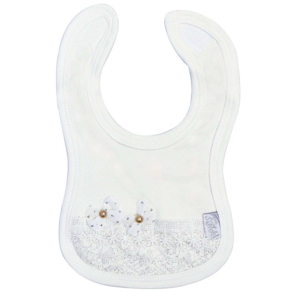 Waterproof Bibs Floral Design White - Zubaidas Mothershop