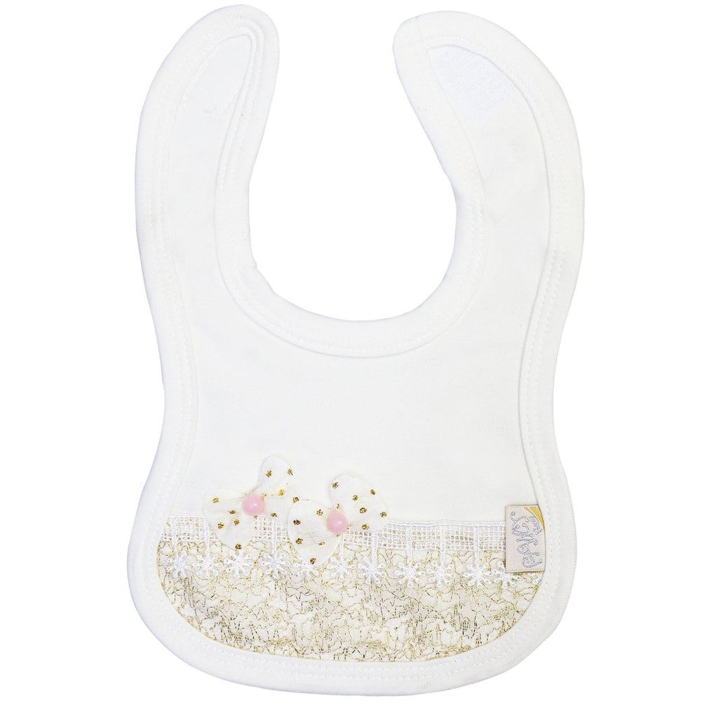 Waterproof Bibs Floral Design White - Zubaidas Mothershop