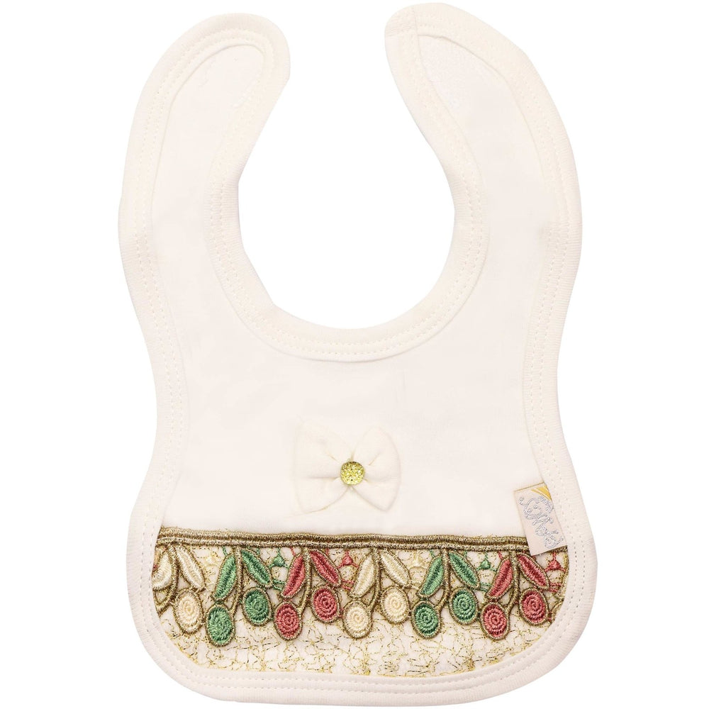 Waterproof Bibs Flower Design White - Zubaidas Mothershop