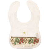 Waterproof Bibs Flower Design White - Zubaidas Mothershop
