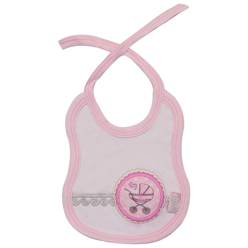Waterproof Bibs Stroller Print Pink - Zubaidas Mothershop
