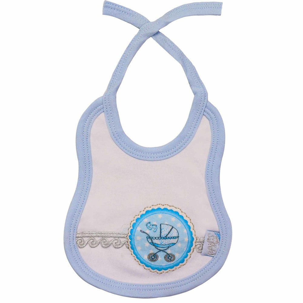 Waterproof Bibs Stroller Print Sky Blue - Zubaidas Mothershop