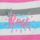 Woolen Hooded Jacket Pink Stripes | Little Darling - Zubaidas Mothershop