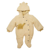 Woolen Romper Beige With Embossed Camel | Little Darling - Zubaidas Mothershop