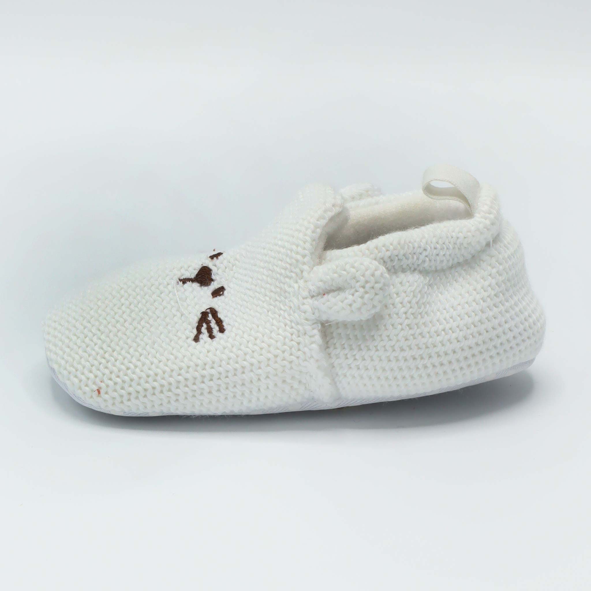 Baby Woolen Shoes White Color