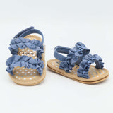 Baby Sandals Blue Color with Silver Dots