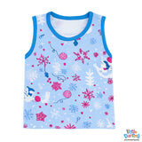 Baby Sando Suit 2 Pcs Floral Print Blue | Little Darling