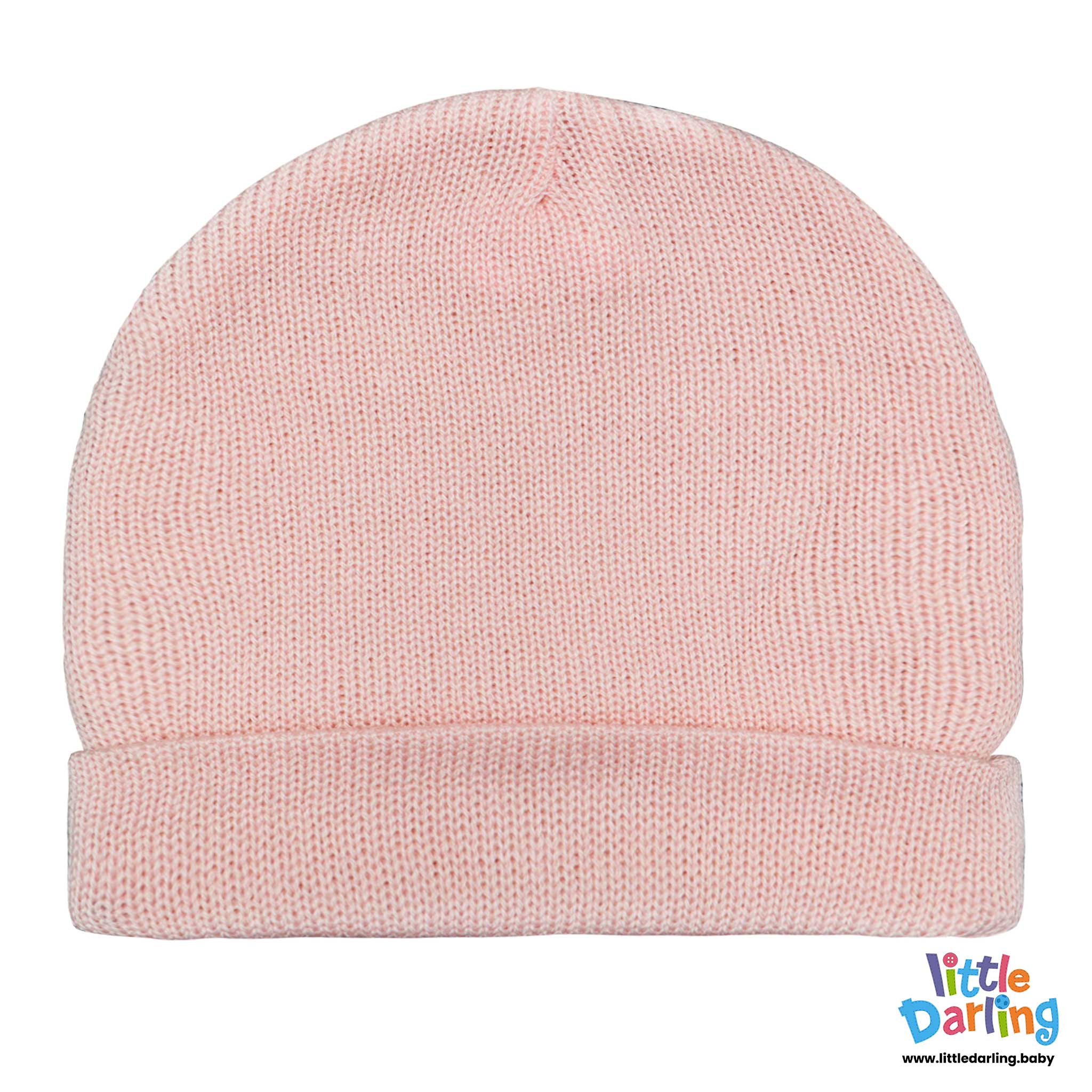 Baby Woolen Cap Light Pink Color by Little Darling