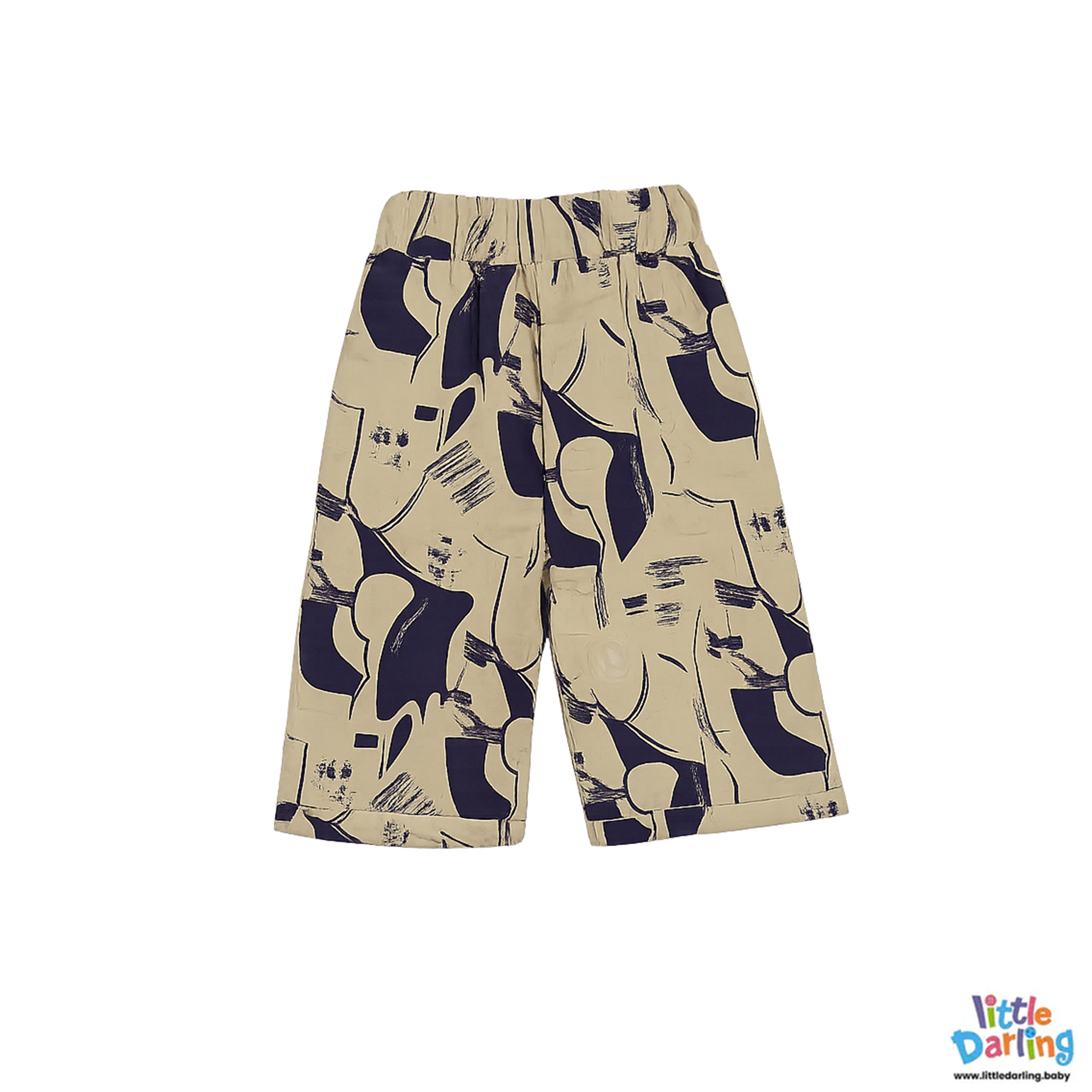 Boys Beige Shirt & Trouser Set