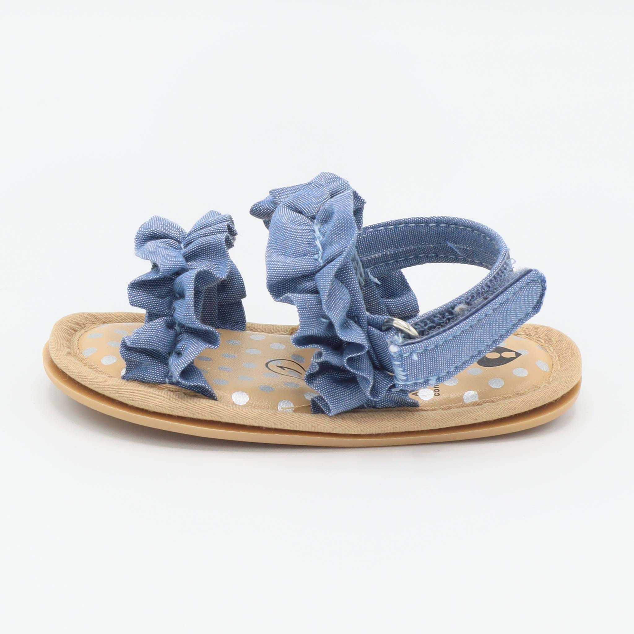 Baby Sandals Blue Color with Silver Dots