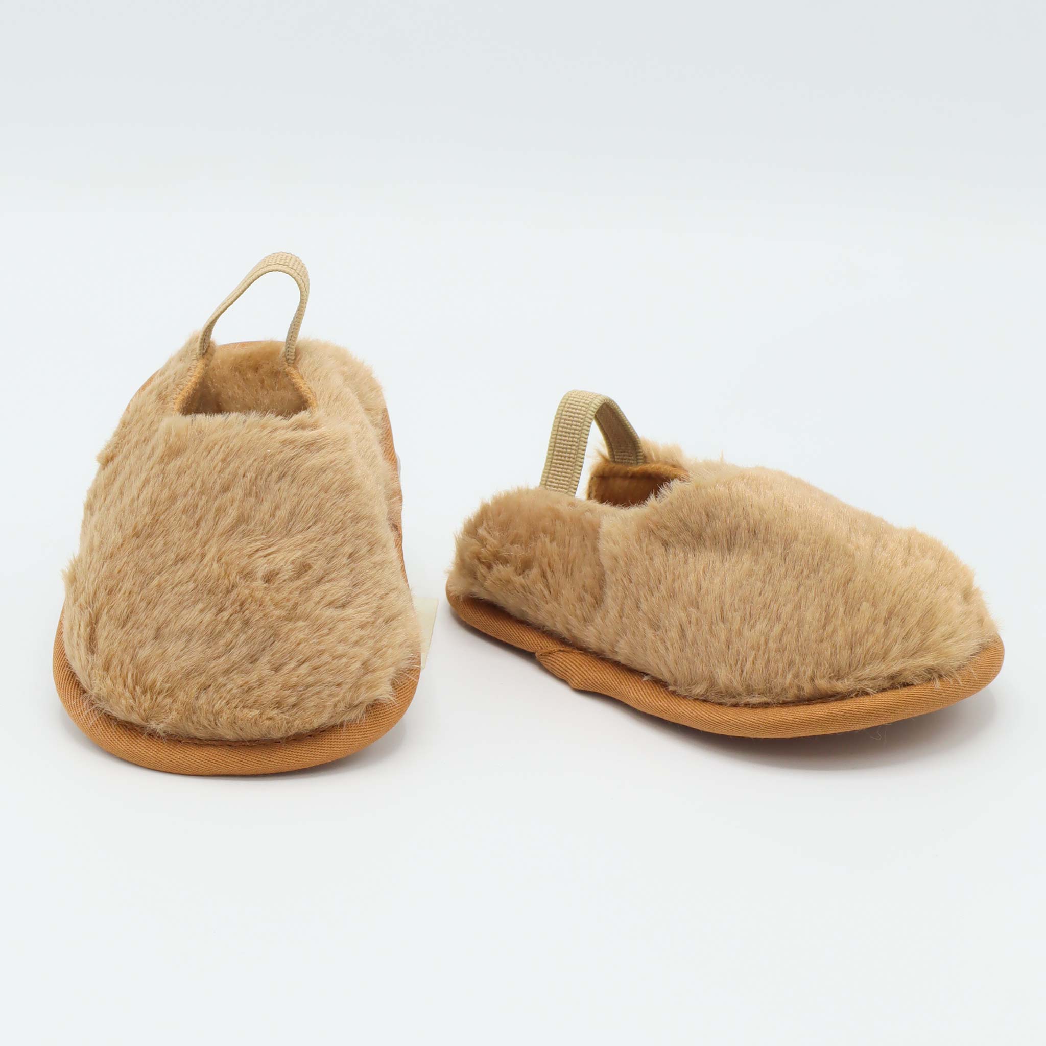 Baby Fur Slippers Light Brown Color