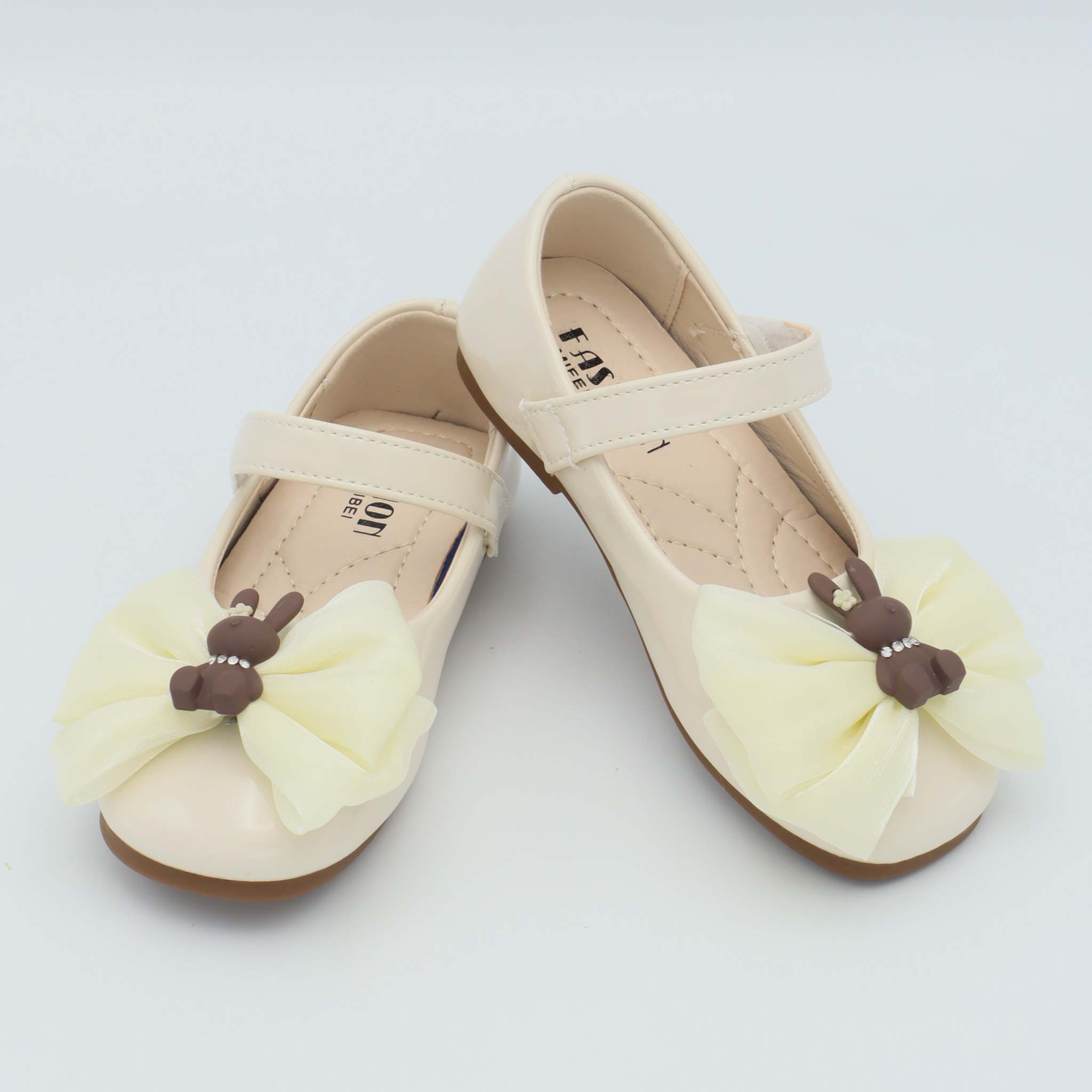 Baby Shoes White Color with Grey Rabbit Character
