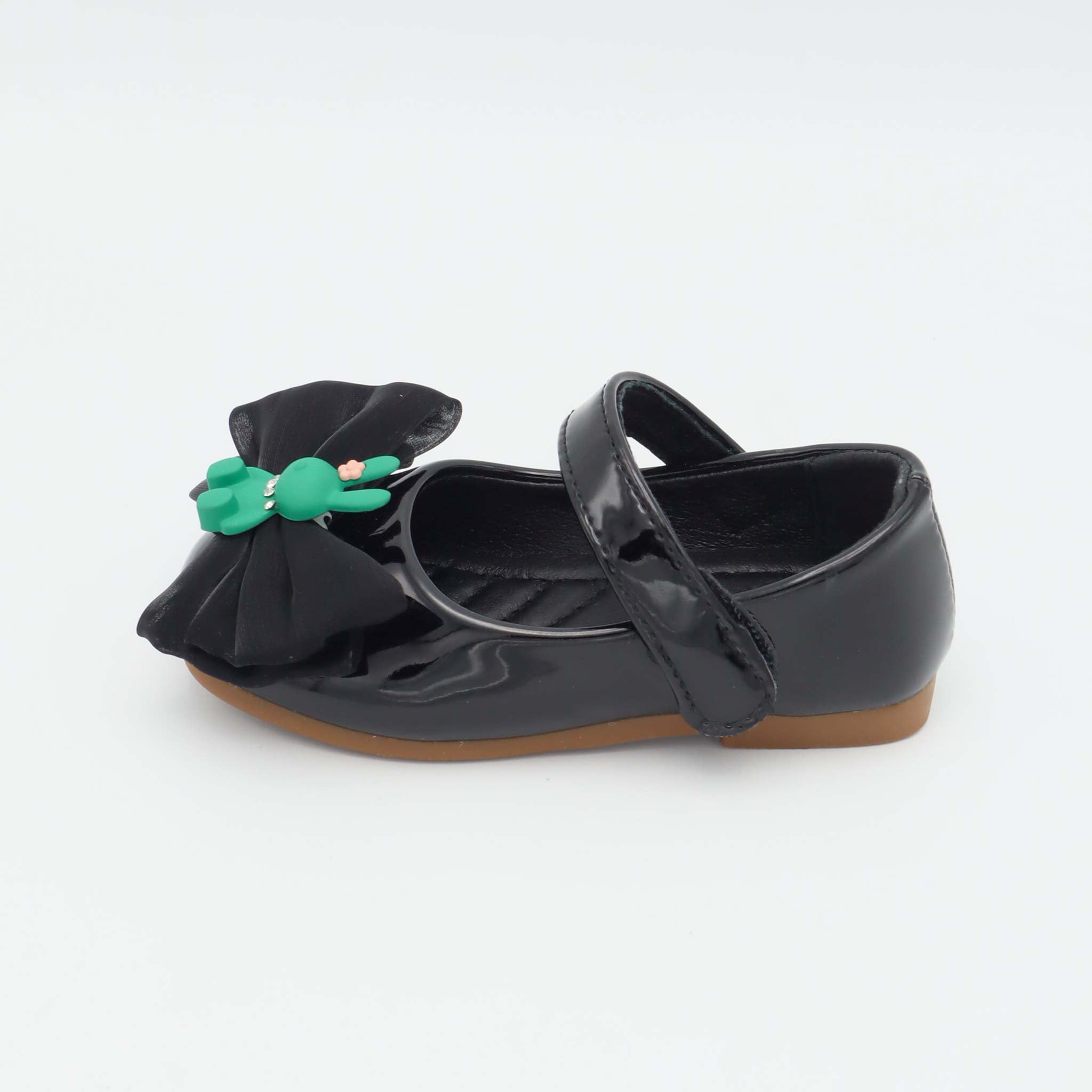 Girls Pumpy Black Color with Bow