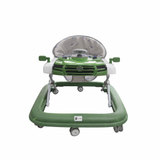 Baby Car Walker with Steering Wheel and Toy Tray Green