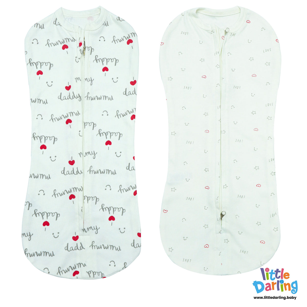 Baby Swaddle Mummy Daddy Print By Little Darling