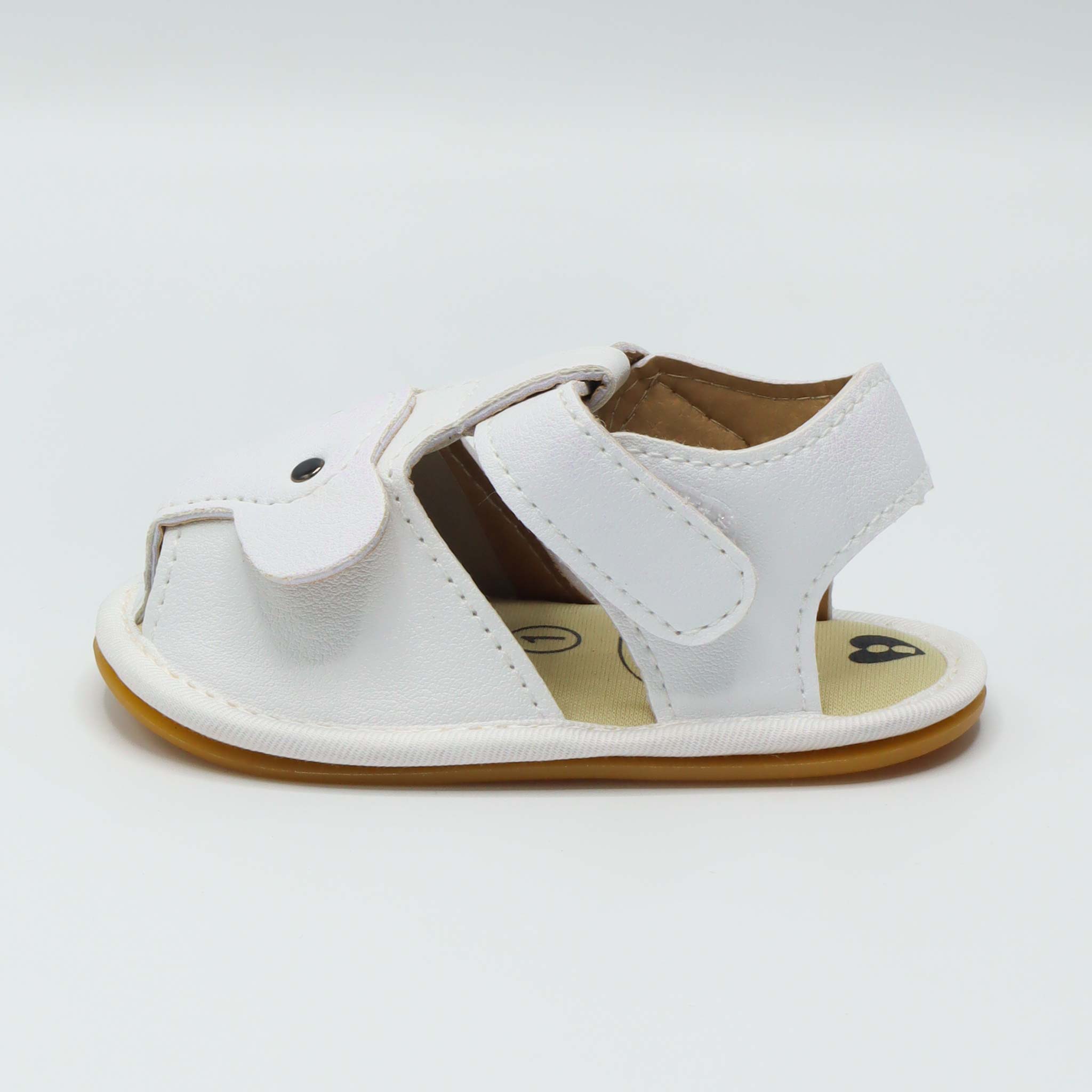 Baby Sandals White Color Elephant Pattern