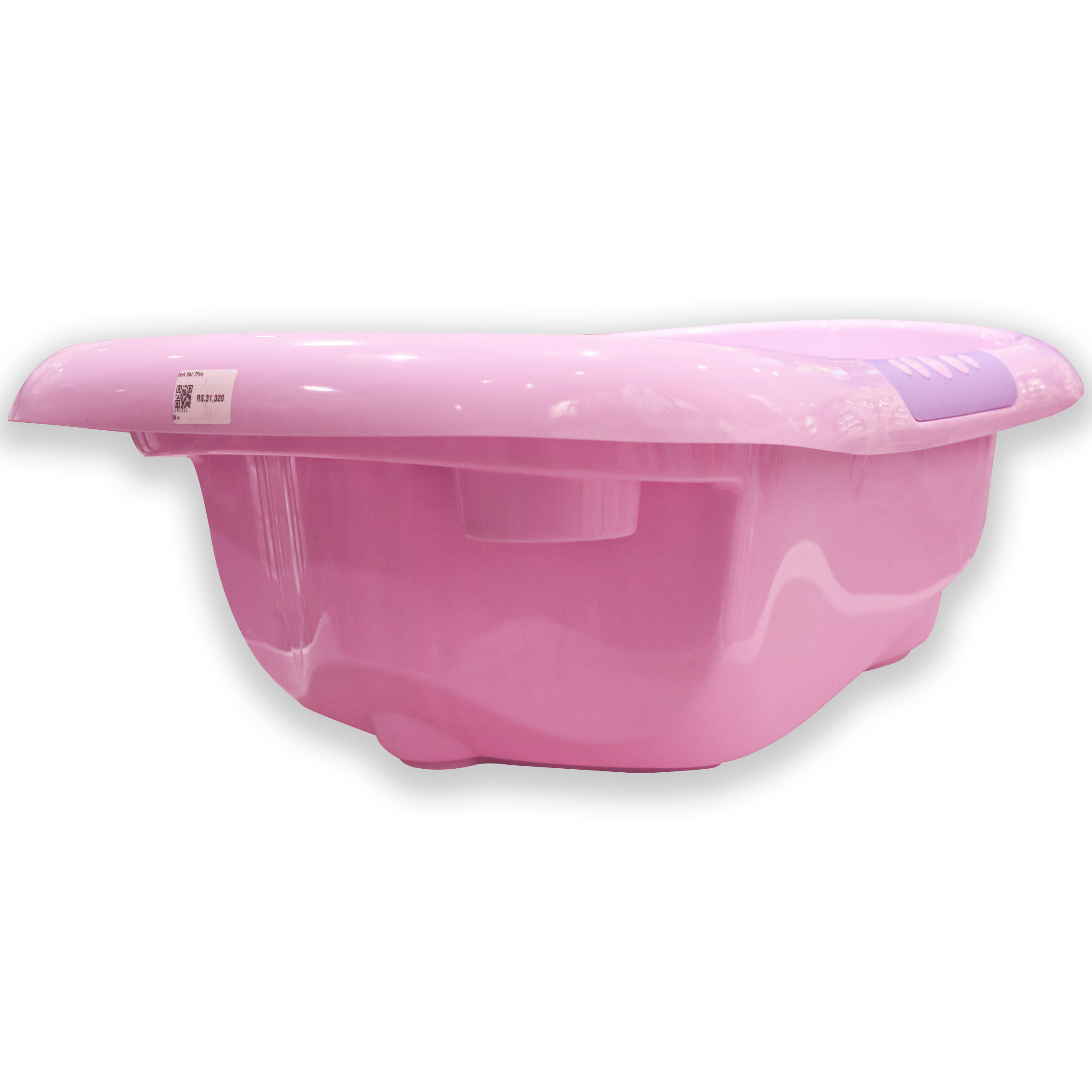 Essential Baby Bath Set – 6-Piece Pink Plastic Collection