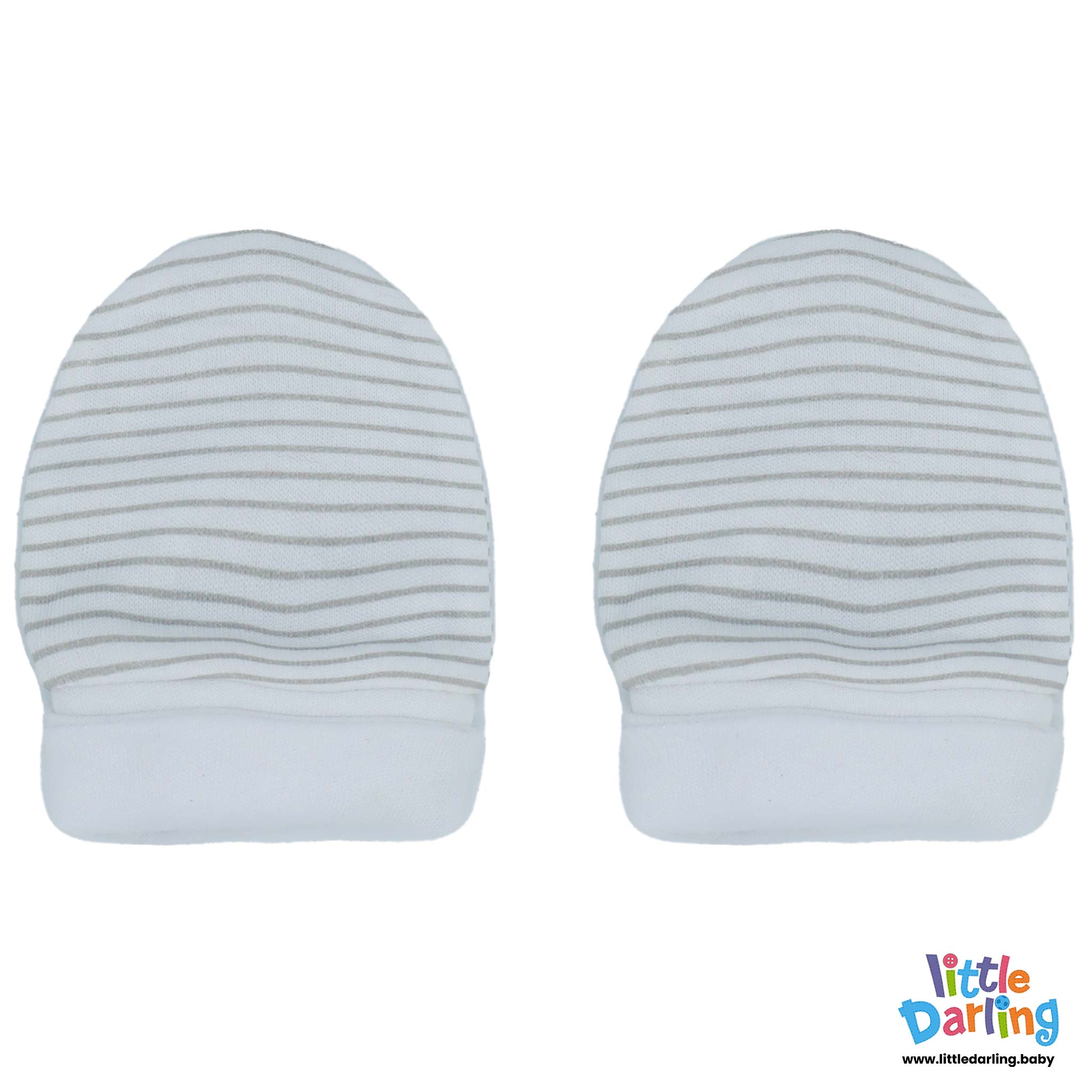 Baby Mittens Pair Pk of White Color Little Darling – Zubaidas
