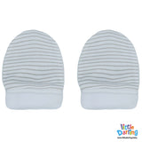 Baby Mittens Pair Pk of 2 White Color | Little Darling