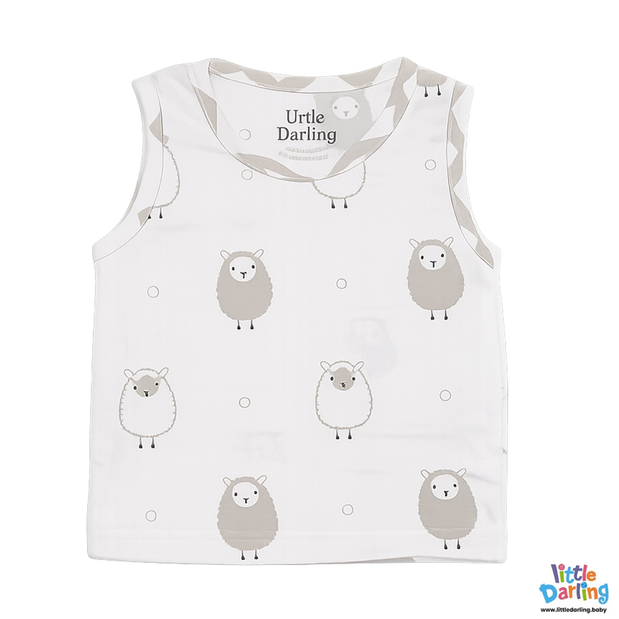 Baby Sando Suit 2 Pcs Sheep Print Comfort Set by Little Darling