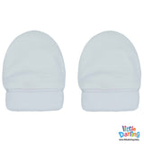 Baby Mittens Pair Pk of 2 White Color | Little Darling