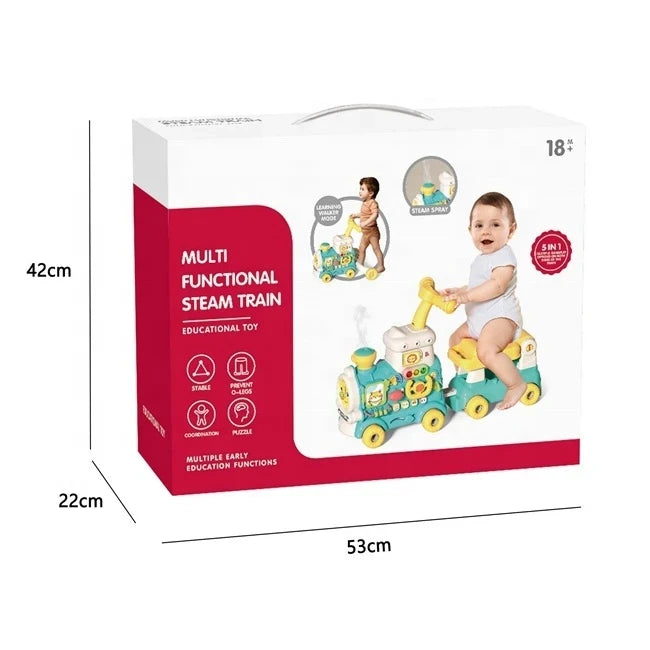 Baby Multifunctional Steam Train Ride-On
