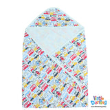 Baby Hooded Wrapping Sheet Truck & Car Print | Little Darling