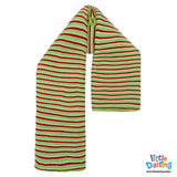 Baby Woolen Wrapper Green & Red Stripes | Little Darling