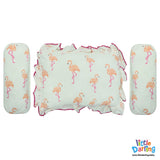 Baby 3 Pillow Set Flamingo Print White Color | Little Darling