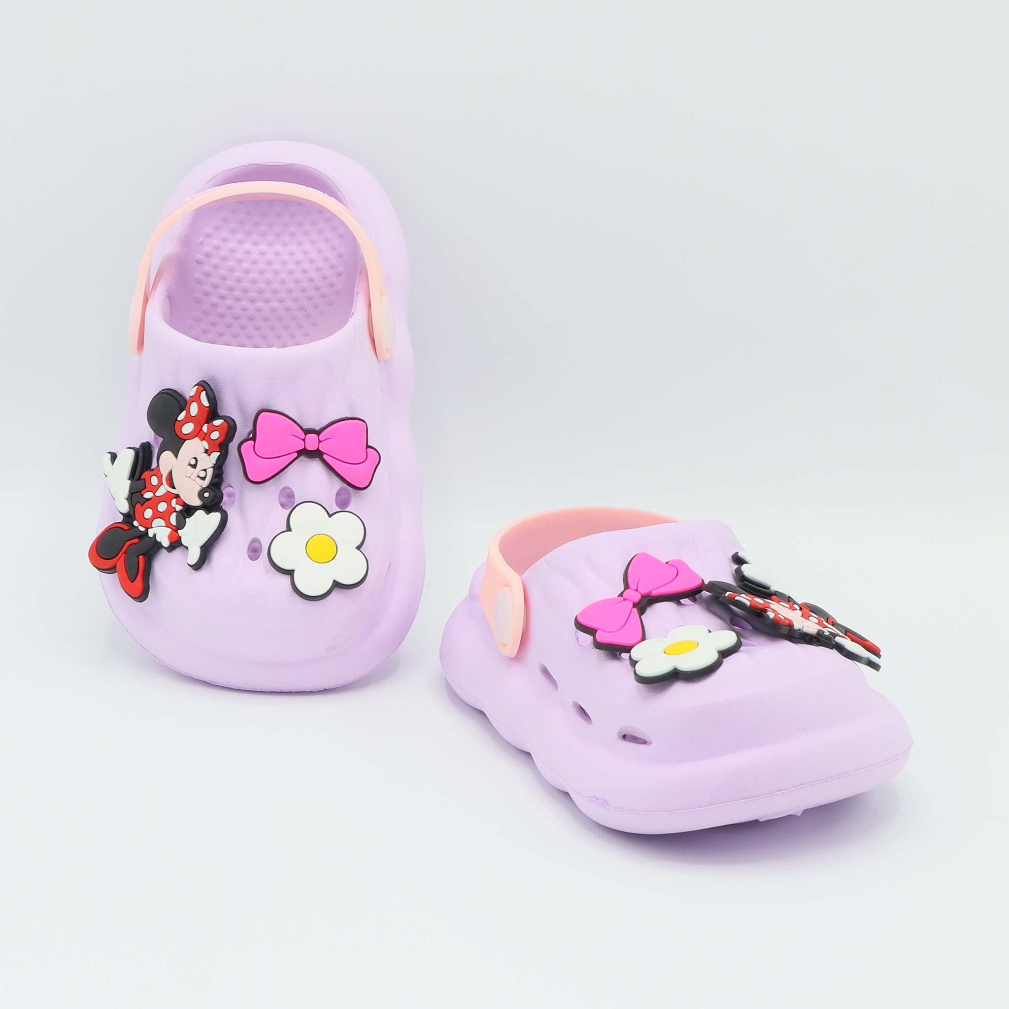 Baby Crocs with Micky Cartoon Character Purple Color