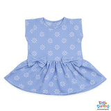 Premium Baby Girls Blue Floral Top & Shorts Set