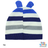 4 Pcs Woolen Gift Set Blue Stripes | Little Darling