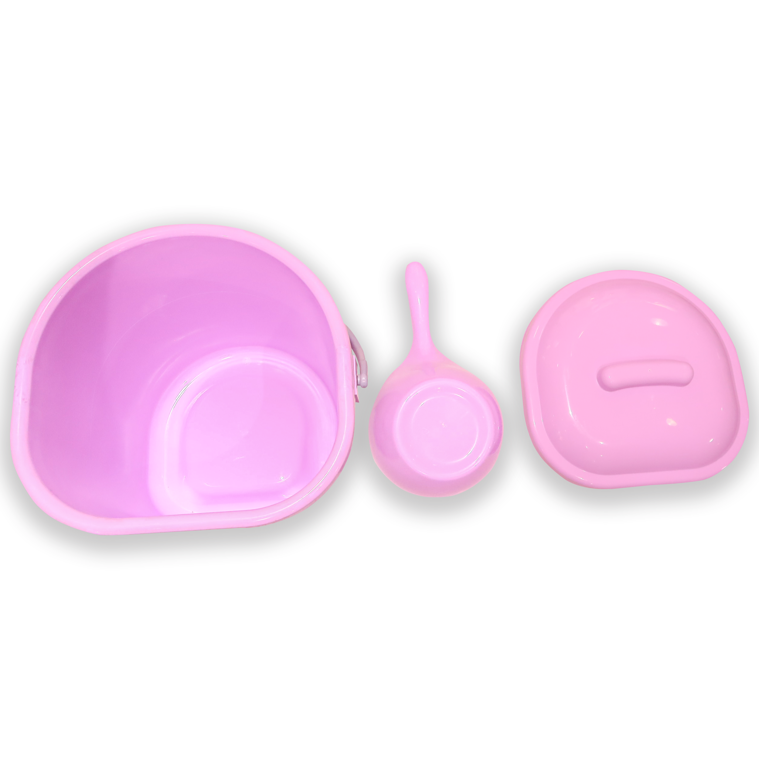 Essential Baby Bath Set – 6-Piece Pink Plastic Collection