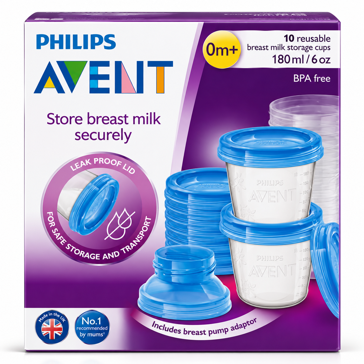 Philips Avent Breast Milk Storage Cups 180ml