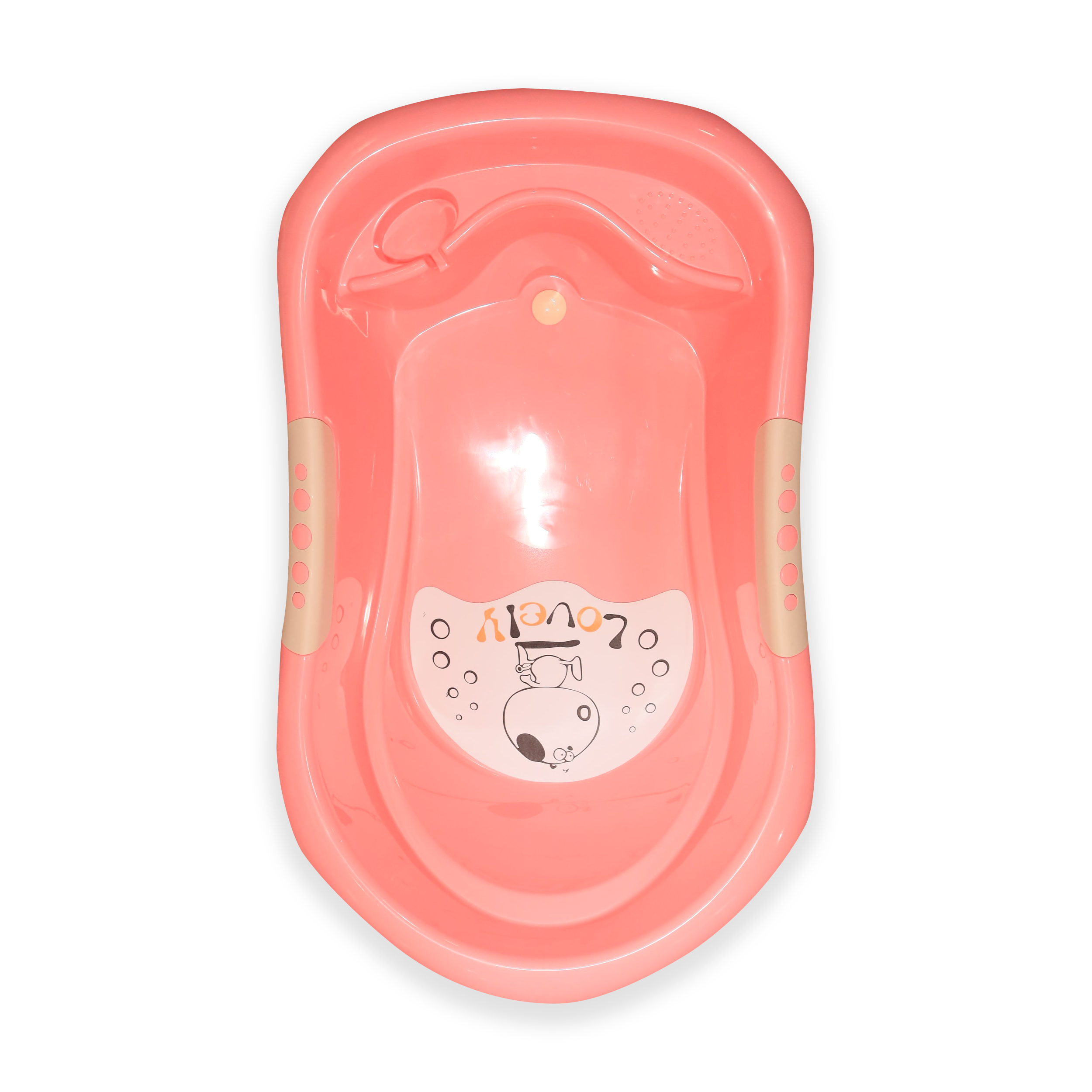 Essential Baby Bath Set – 6-Piece Peach Plastic Collection