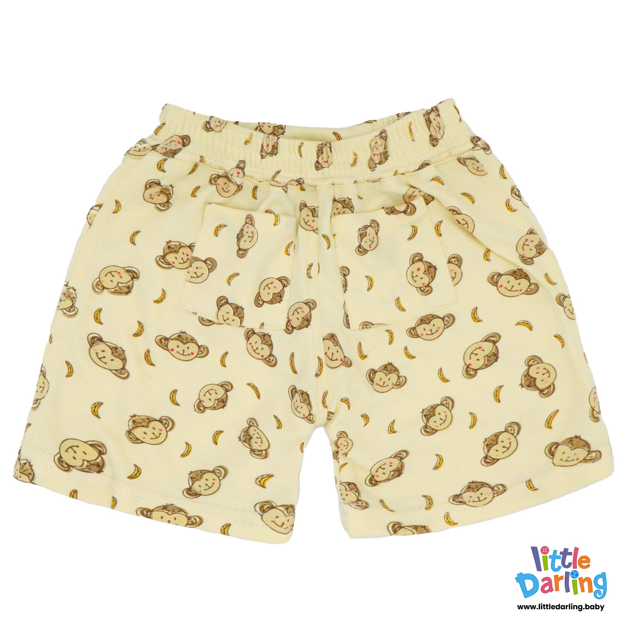 Baby Shorts Monkey & Cloud Monkey Print by Little Darling