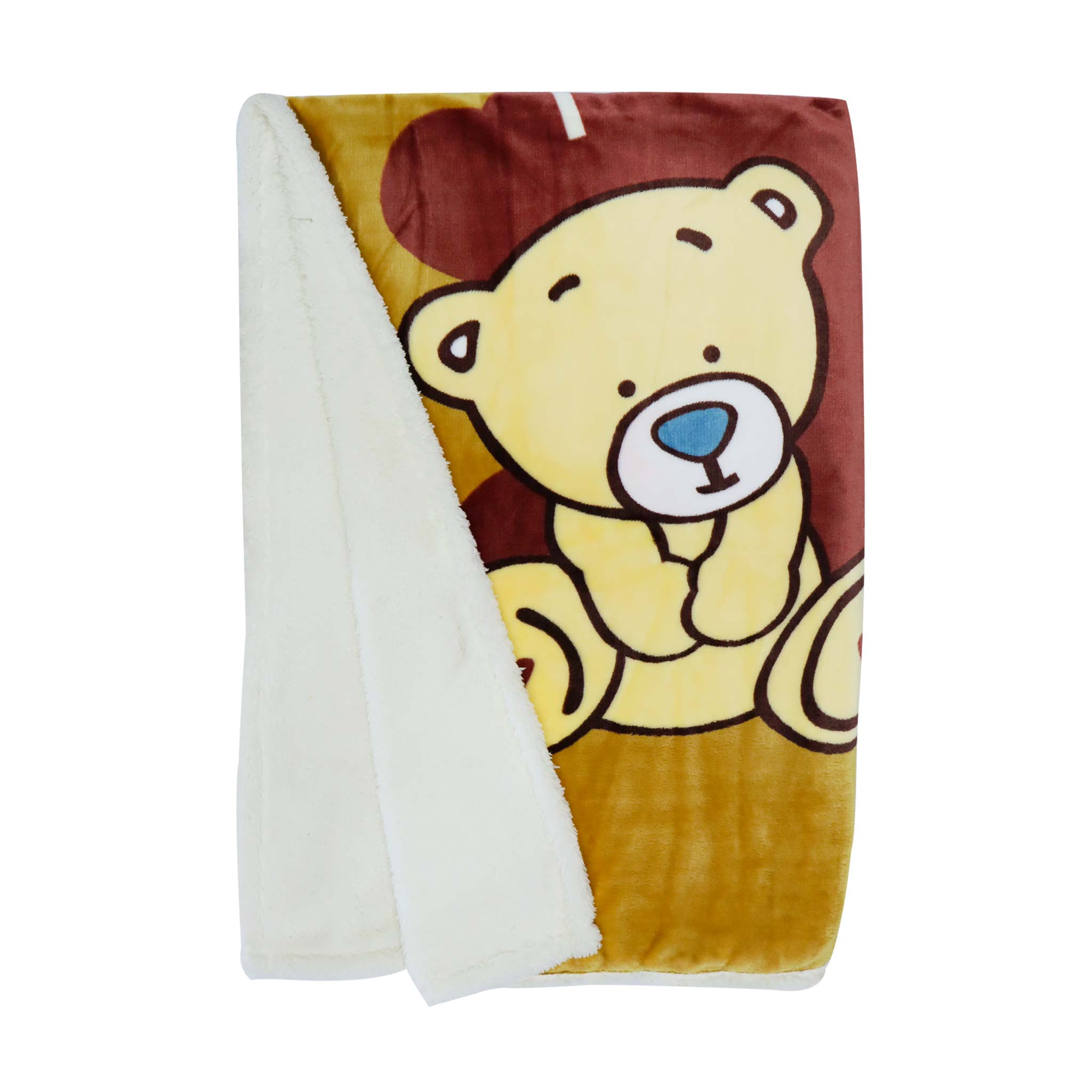 Baby Blanket Lucky Bear Character Brown Color