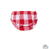 Baby Girls Red Check Dress with Bloomers