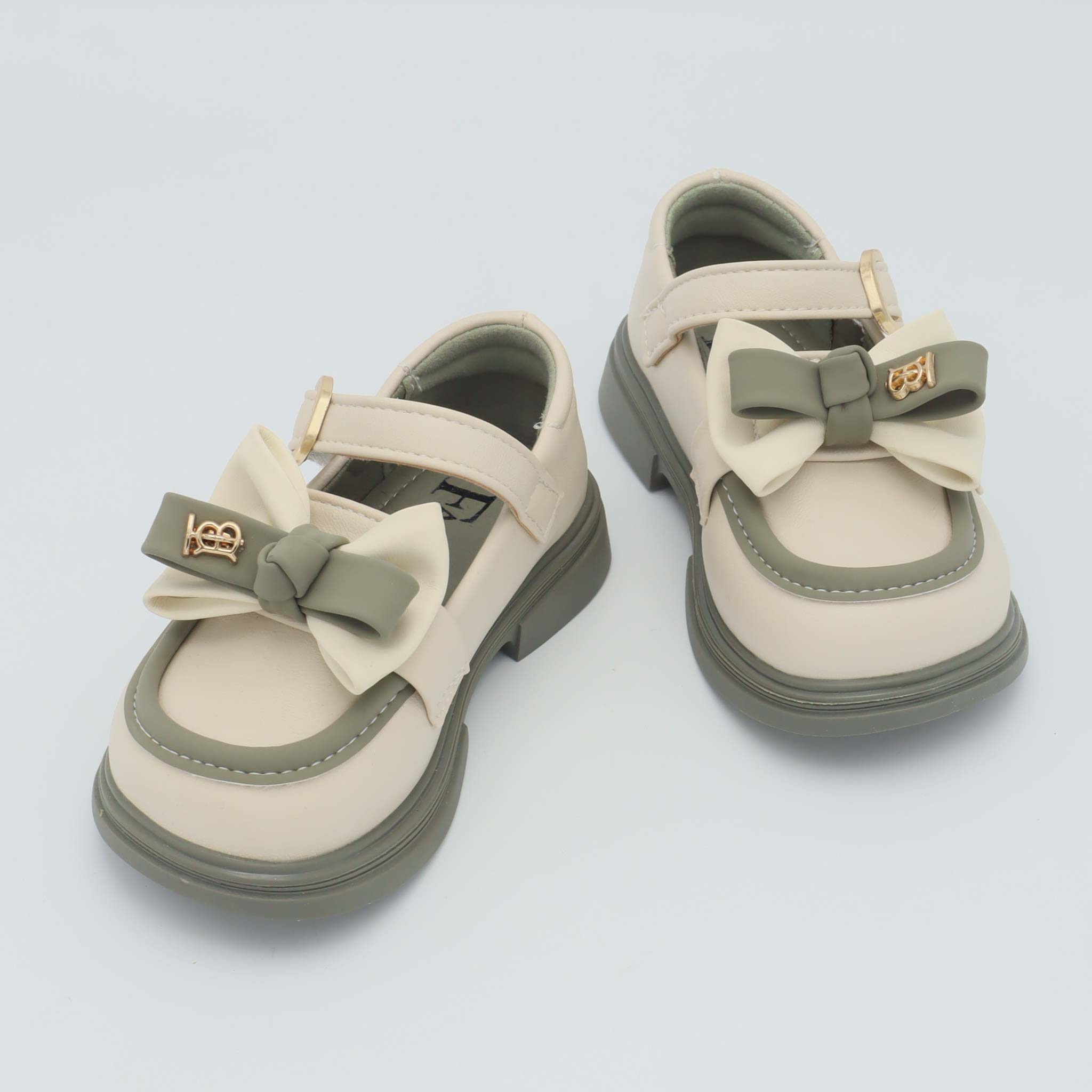 Baby Shoes Grey & Light Pink Color