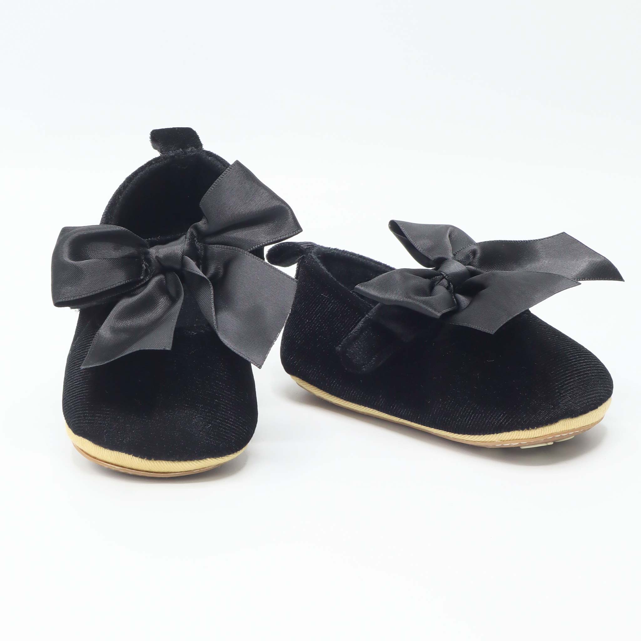 Baby Shoes Black Color with Bow