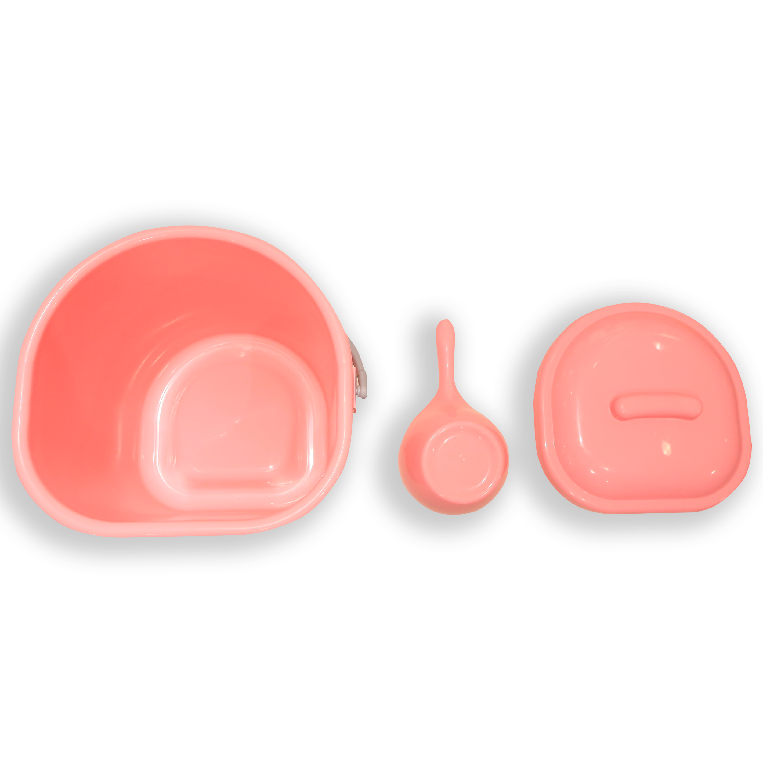 Essential Baby Bath Set – 6-Piece Peach Plastic Collection