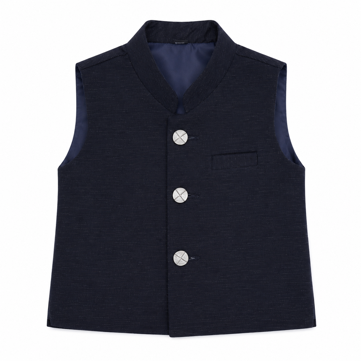 Elegant Boys Navy Blue Formal Waistcoat
