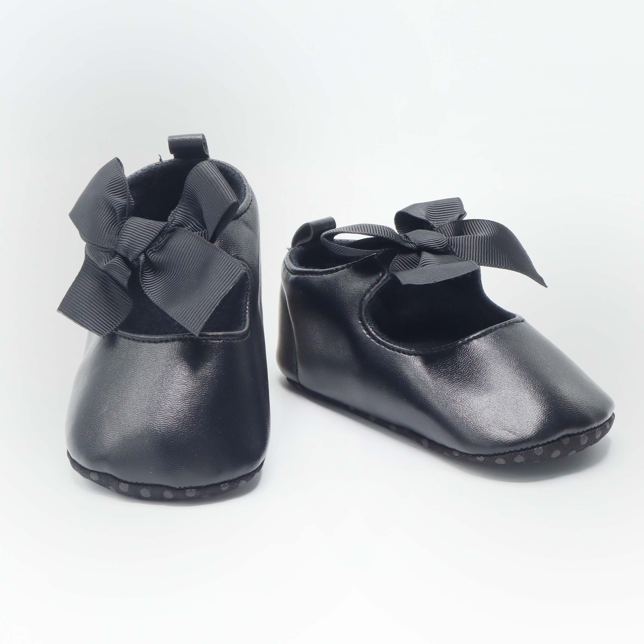 Baby Shoes Black Color with Bow