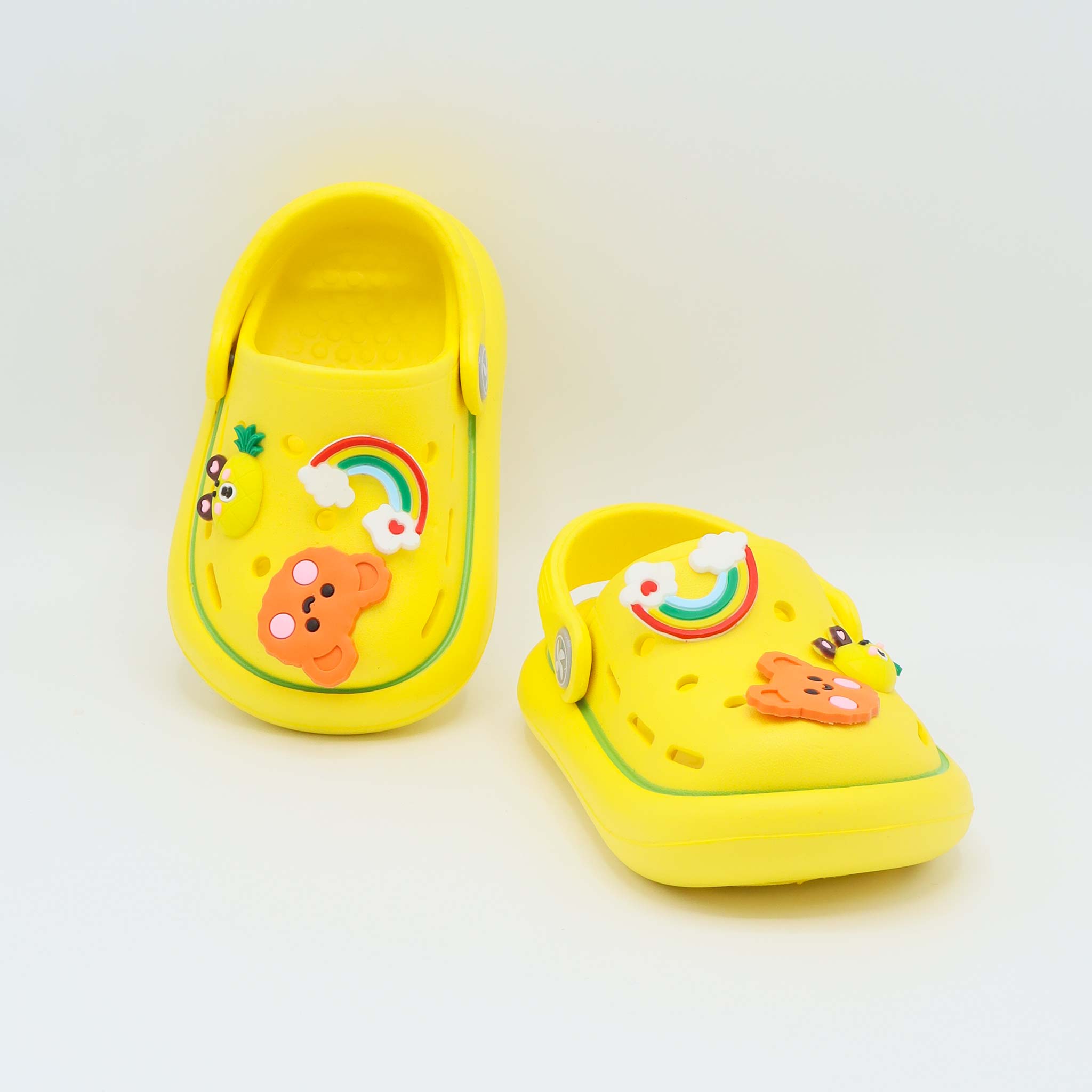 Baby Crocs Bear & Rainbow Character Yellow Color