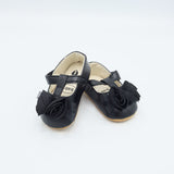 Baby Shoes With Flower black Color