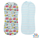 Baby Swaddle Pk of 2 Truck & Car | Little Darling