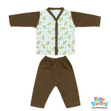 Baby Night Suit Monkey & Cloud Brown Color | Little Darling