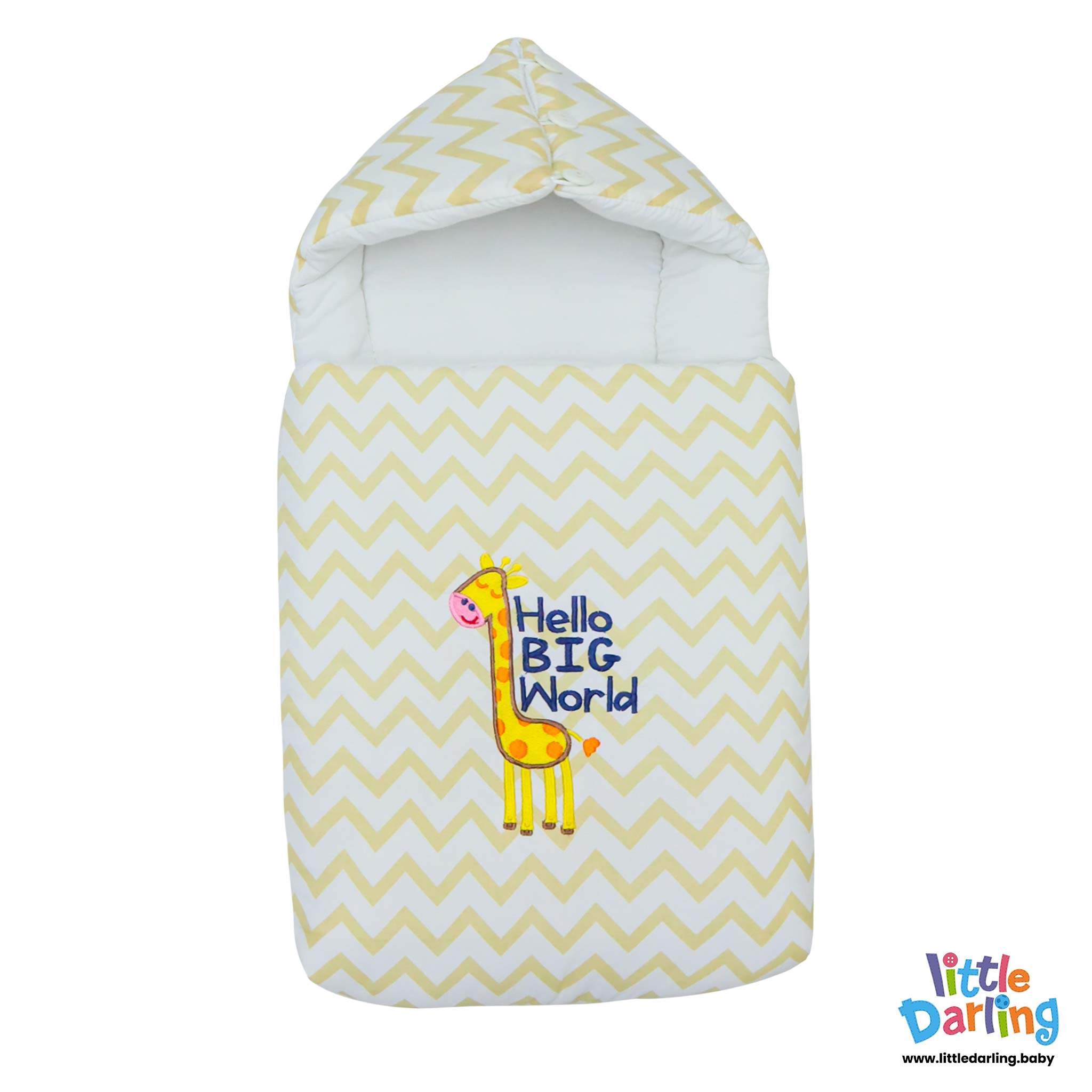 Baby Carry Nest Hooded Hello Big World Yellow Color by Little Darling