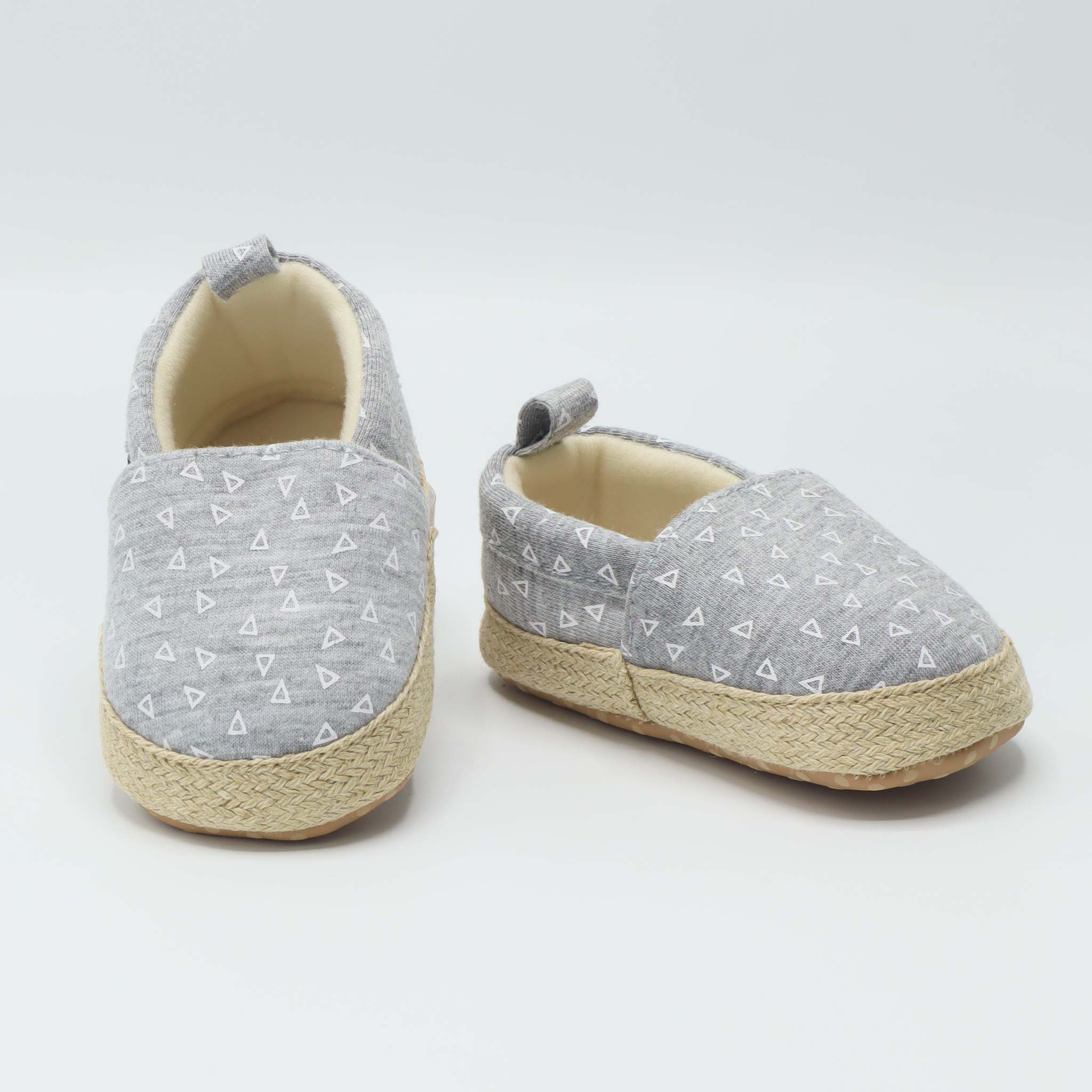 Baby Sneaker Triangle Print Grey Color