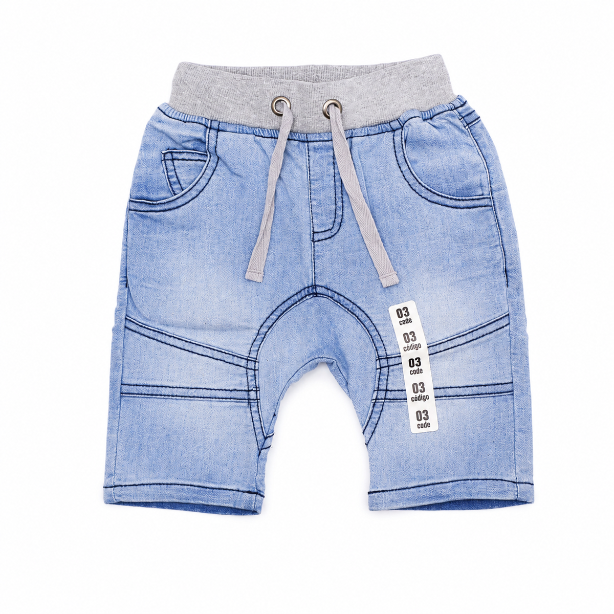 Comfortable Boys Blue Knit Denim Shorts